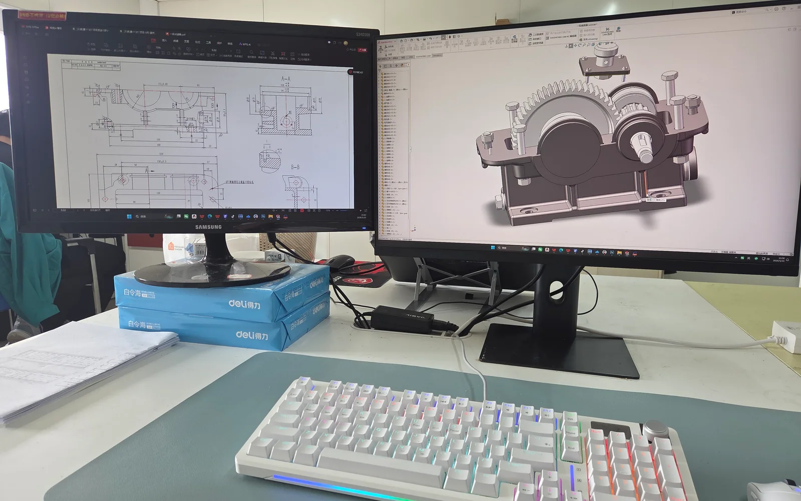 Mechanical drawing and manufacturing-process review